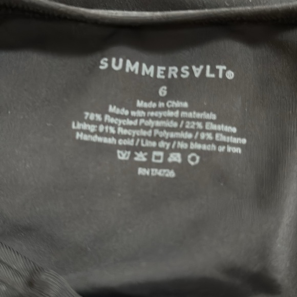 Summersault Women’s black brief bikini bottoms high waist - Picture 5 of 6